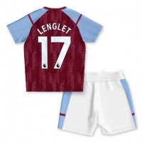 Camisa de time de futebol Aston Villa Clement Lenglet #17 Replicas 1º Equipamento Infantil 2023-24 Manga Curta (+ Calças curtas)